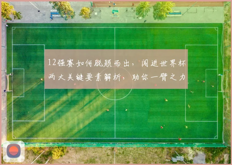 12强赛如何脱颖而出，闯进世界杯两大关键要素解析，助你一臂之力